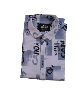 Charp White Printed Casual Shirt - 2