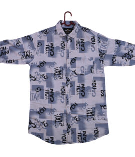 Charp White Printed Casual Shirt - 1