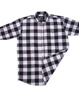 Charp Black & White Checked Shirt