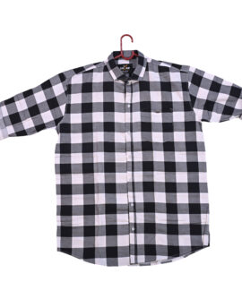 Charp Black & White Checked Shirt