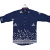 Charp Navy Blue Embroidered Shirt-1