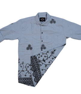 Charp Grey Embroidered Shirt-1